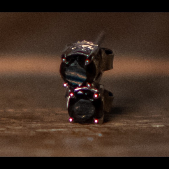 Black Diamond Earrings - Picture 3 of 3